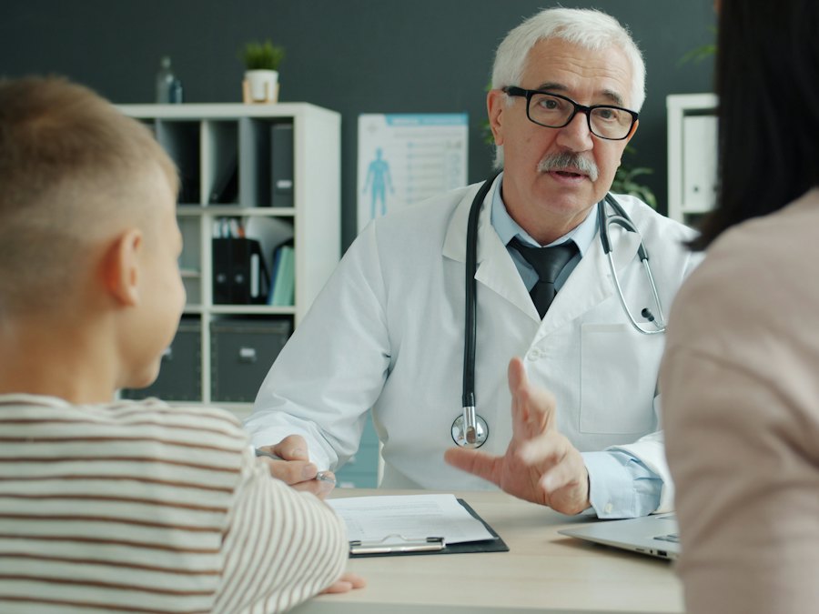 Family at a doctor visit